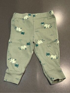 Carter's Olive Green Dino Print Leggings